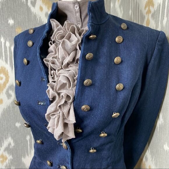 Ralph Lauren Black Label Jackets & Blazers - Ralph Lauren Indigo Blue Cropped Naval Officers Jacket